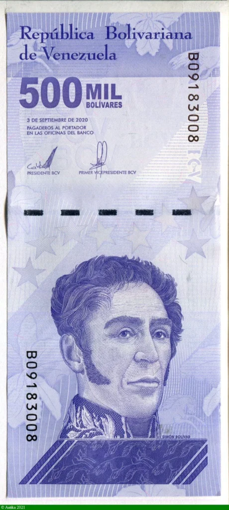 500 000 Bolivares Simon Bolivar & Mausolé * * * Superbe Billet NEW