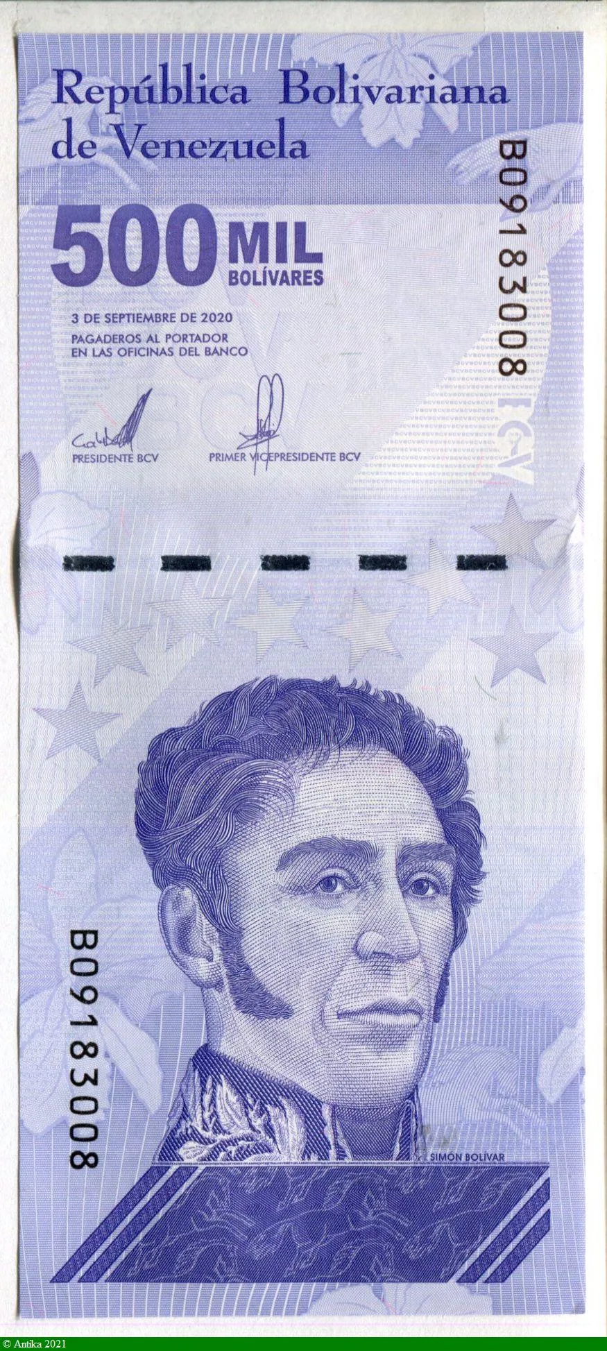 500 000 Bolivares Simon Bolivar & Mausolé * * * Superbe Billet NEW