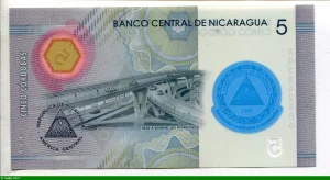 5 Cordobas Banque Nationale Polymère * * * *