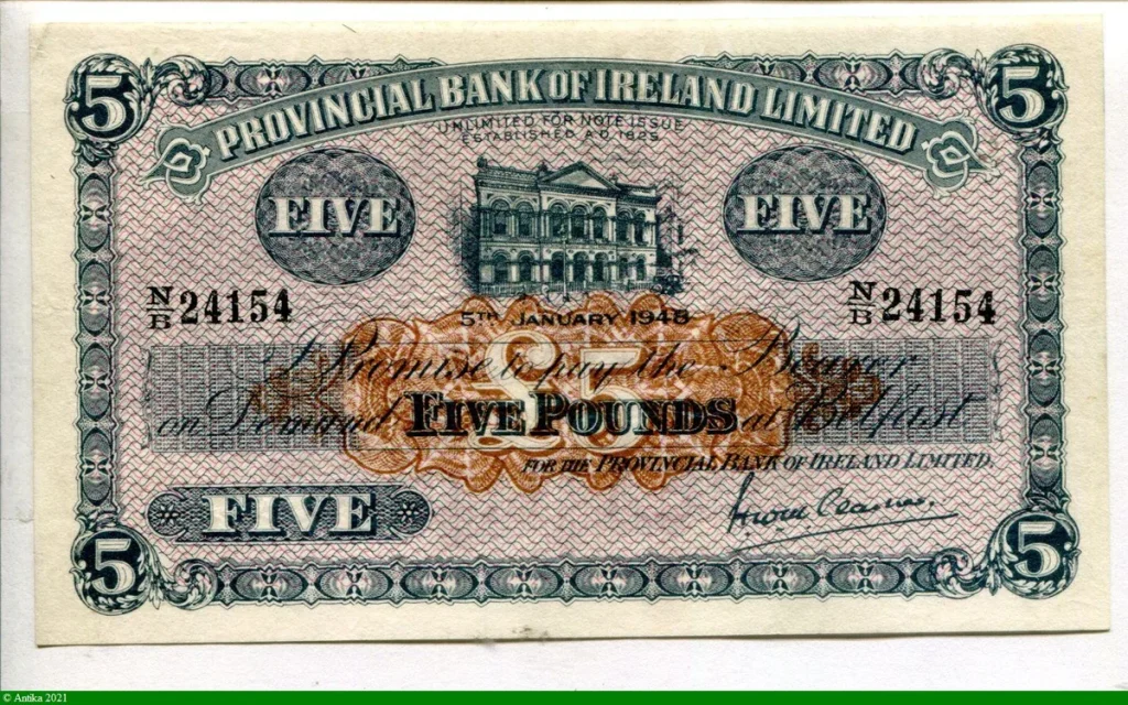 5 Pounds Provincial Bank of Irland Limited