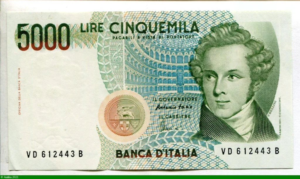 5000 Lire V.Bellini * *