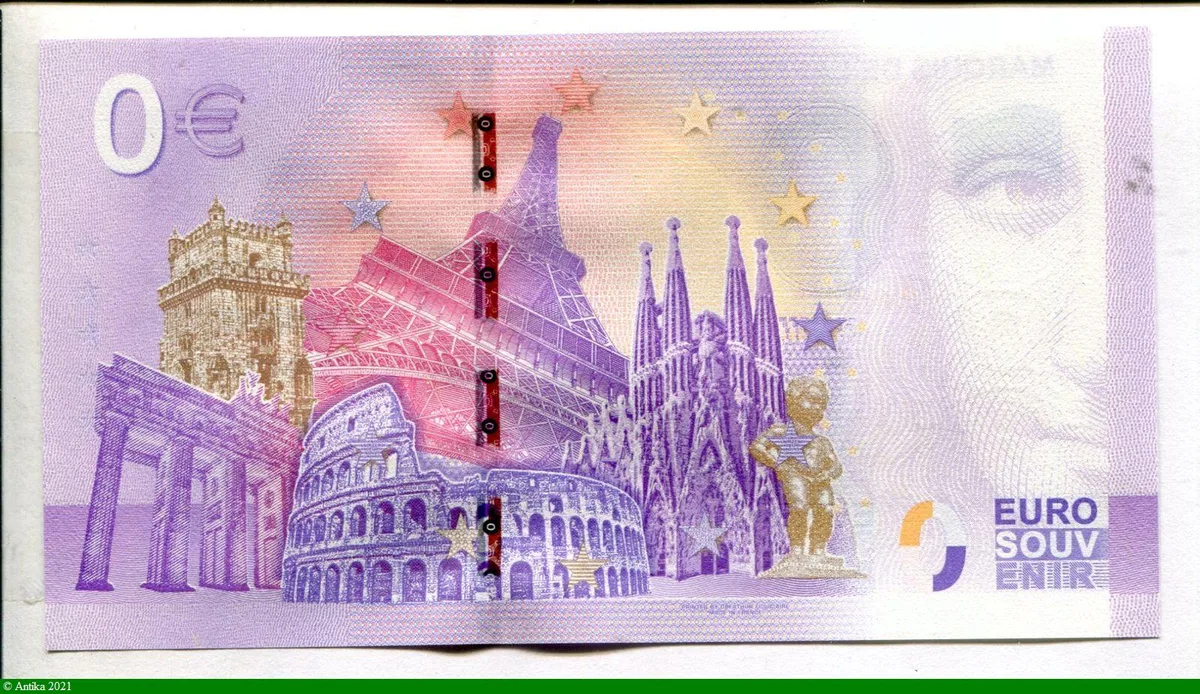 0 Euro Souvenir MARQUIS DE LAFAYETTE * * * * * * * * * * * * * * * * * *