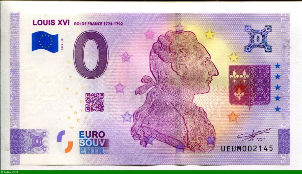 0 Euro Souvenir LOUIS XVI * * * * * * * * * * * * * * * * * *