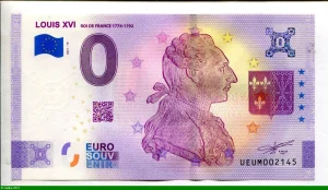 0 Euro Souvenir LOUIS XVI * * * * * * * * * * * * * * * * * *