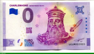 0 Euro Souvenir CHARLEMAGNE * * * * * * * * * * * * * * * * *