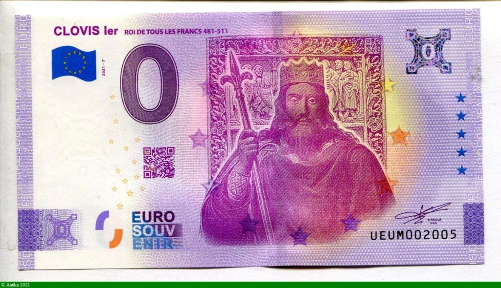0 Euro Souvenir CLOVIS Ier * * * * * * * * * * * * * * * * * *
