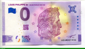 0 Euro Souvenir LOUIS PHILIPPE I er * * * * * * * * * * * * * * * * * * *