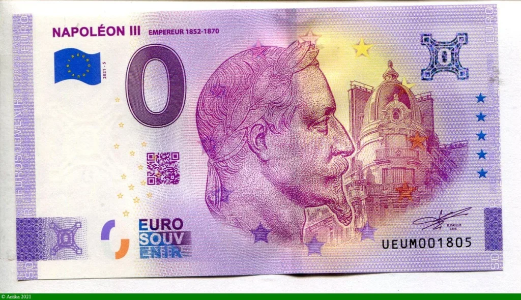 0 Euro Souvenir NAPOLEON III * * * * * * * * * * * * * * * * * *