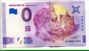 0 Euro Souvenir NAPOLEON III * * * * * * * * * * * * * * * * * *