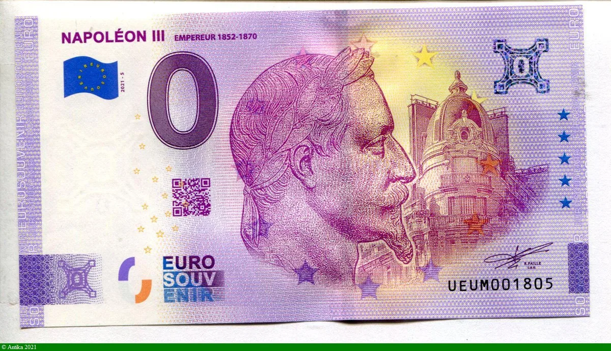 0 Euro Souvenir NAPOLEON III * * * * * * * * * * * * * * * * * *