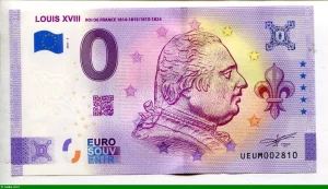 0 Euro Souvenir LOUIS XVIII * * * * * * * * * * * * * * * * * *