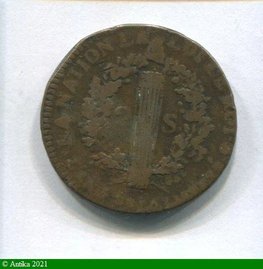 2 SOLS FRANCOIS, An 3 à 5 LOUIS XVI