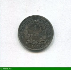 1 FRANC NAP EMP revers REPUBLIQUE