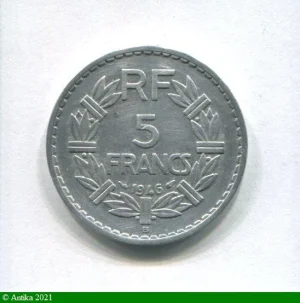 5 FRANCS LAVRILLIER Aluminium