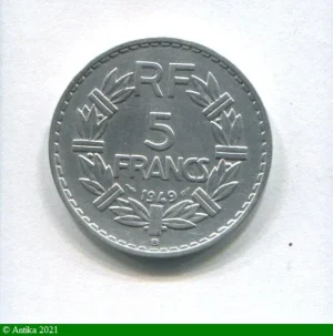 5 FRANCS LAVRILLIER Aluminium