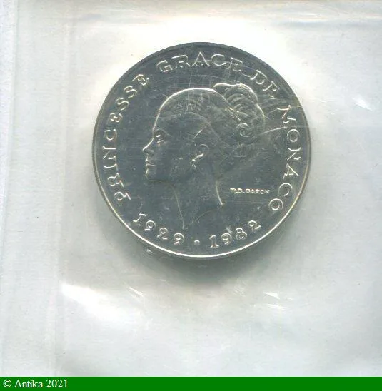 10 FRANCS ESSAI Argent PRINCESSE GRACE