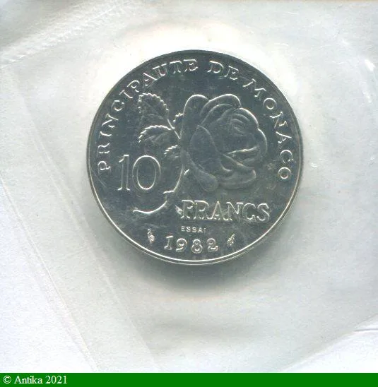 10 FRANCS ESSAI Argent PRINCESSE GRACE