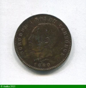 10 CENTIMES Cuivre NORODOM Ier