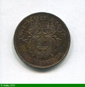 10 CENTIMES Cuivre NORODOM Ier