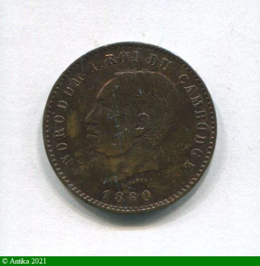 10 CENTIMES Cuivre NORODOM Ier