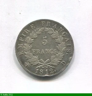 5 FRANCS NAP EMP revers EMPIRE