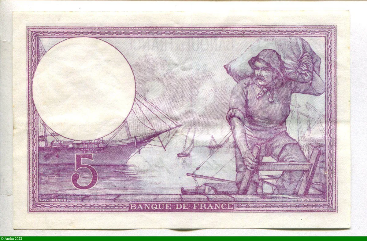 5 FRANCS VIOLET - Type 1917