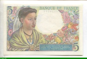 5 FRANCS BERGER - Type 1943