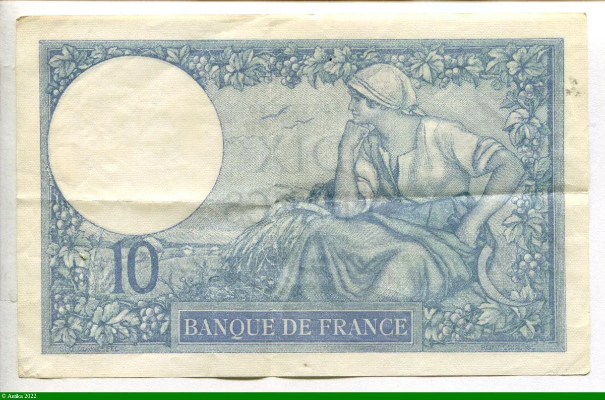 10 FRANCS MINERVE - Type 1915