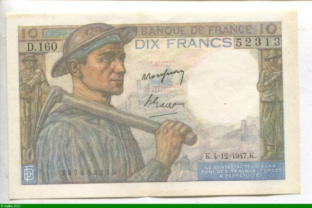 10 FRANCS MINEUR - type 1941