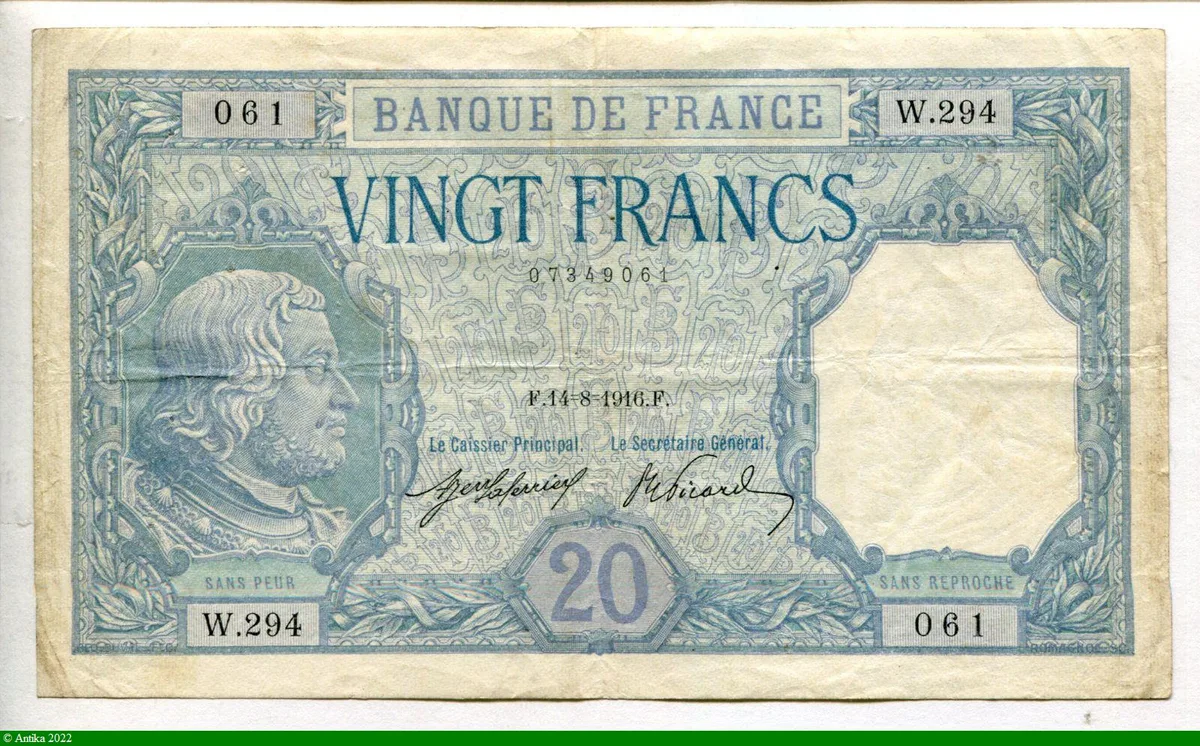 20 FRANCS BAYARD - Type1916