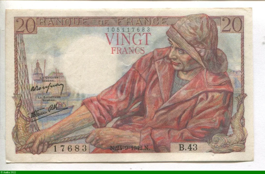 20 FRANCS PECHEUR - Type 1942