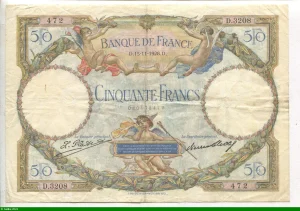 50 FRANCS LOM - Type 1927