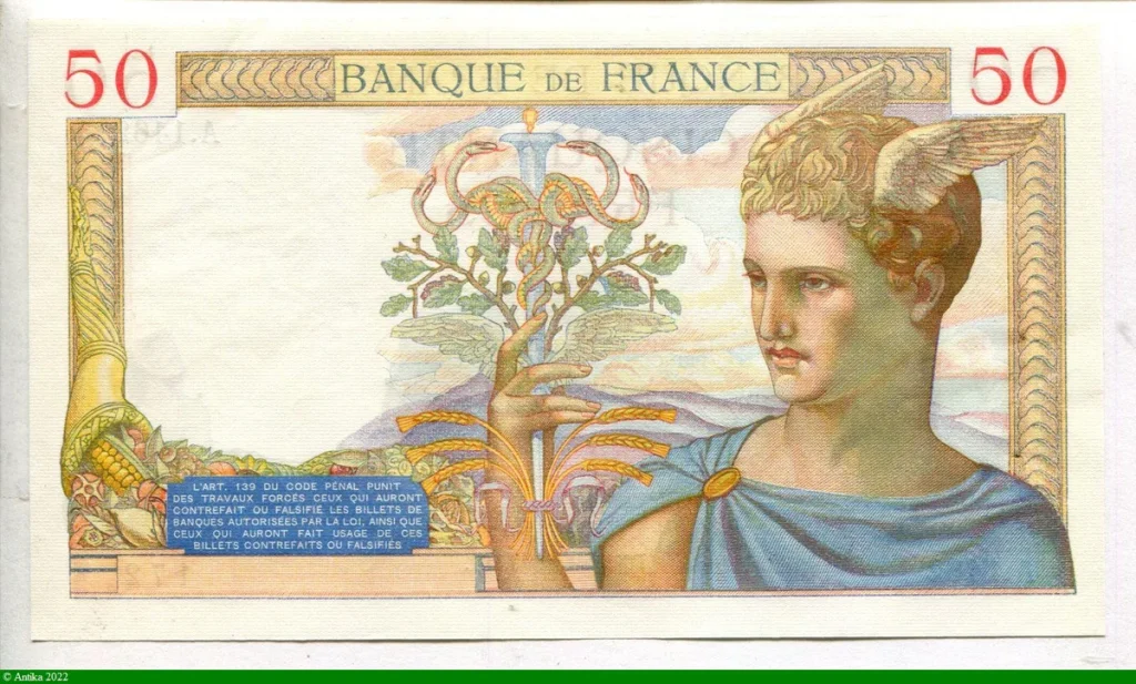 50 FRANCS CERES - Type 1933
