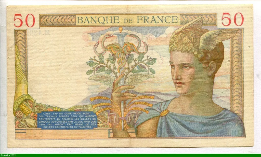 50 FRANCS CERES - Type 1933