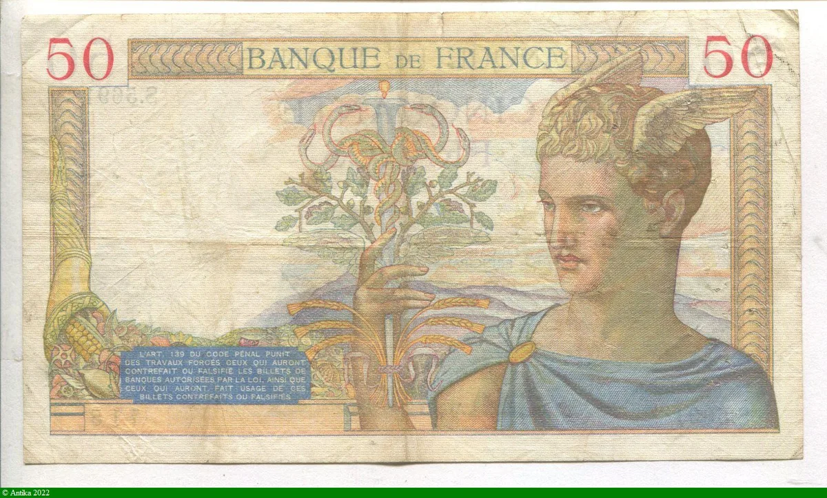 50 FRANCS CERES - Type 1933