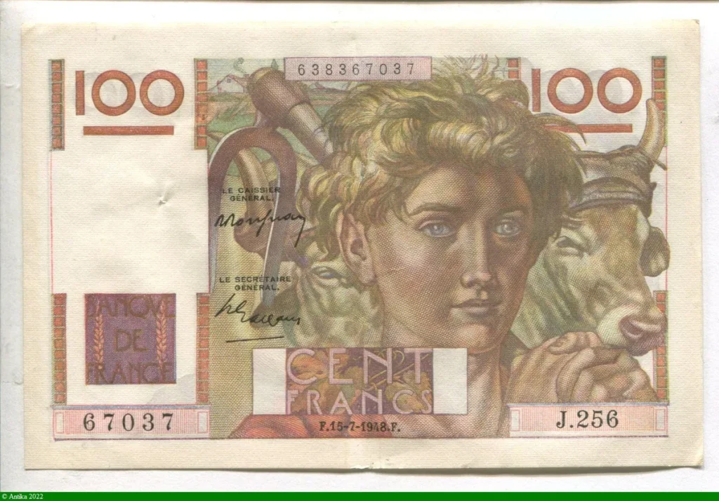 100 FRANCS JEUNE PAYSAN - Type 1945