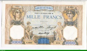 1000 FRANCS CERES & MERCURE - Type 1927
