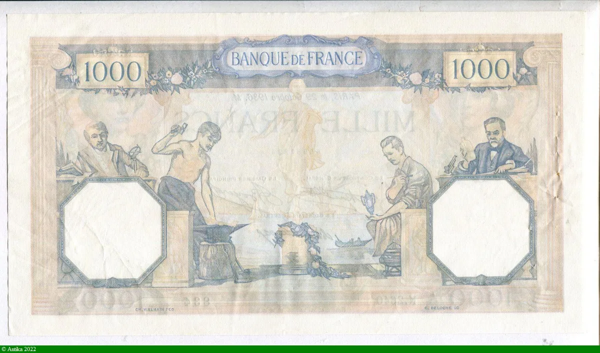 1000 FRANCS CERES & MERCURE - Type 1927