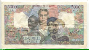 5000 FRANCS EMPIRE Français - Type 1942