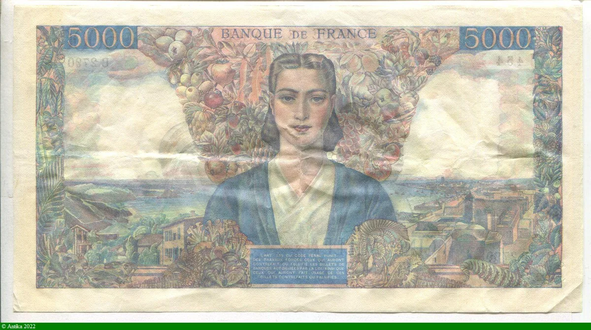 5000 FRANCS EMPIRE Français - Type 1942
