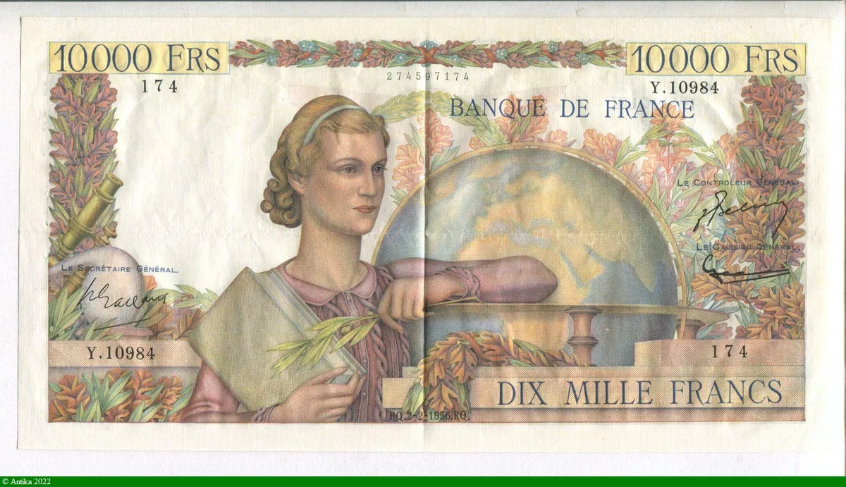10 000 FRANCS GENIE Français- Type 1945