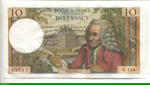 10 FRANCS VOLTAIRE - Type 1963