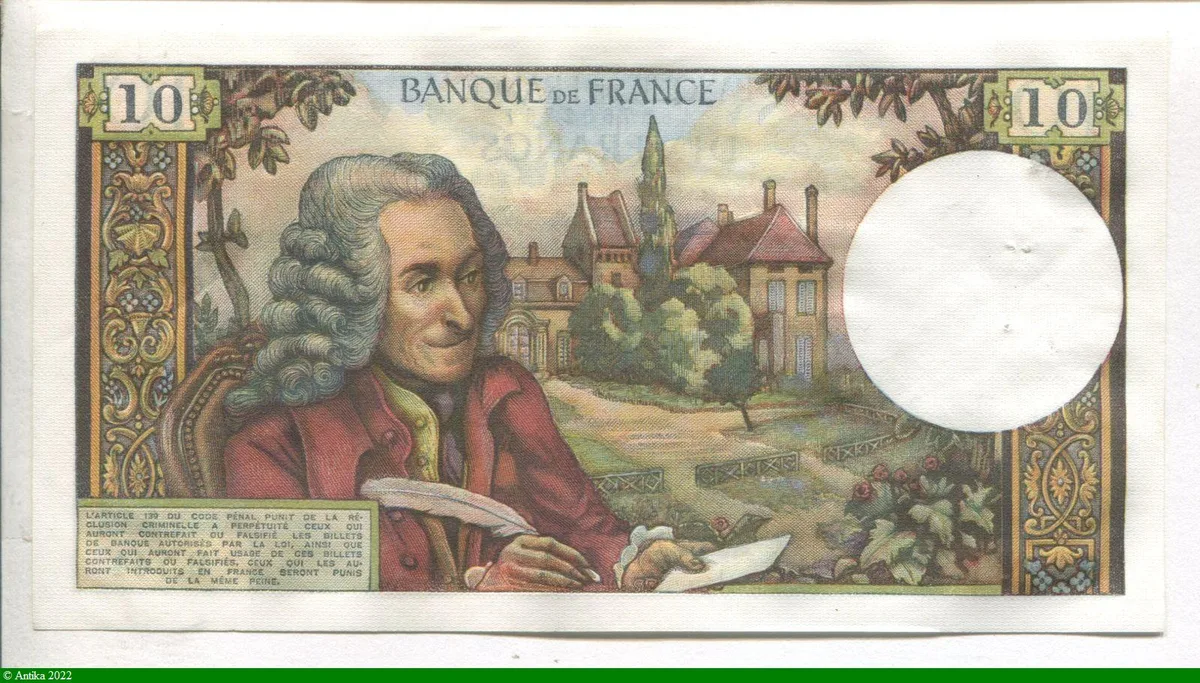 10 FRANCS VOLTAIRE - Type 1963