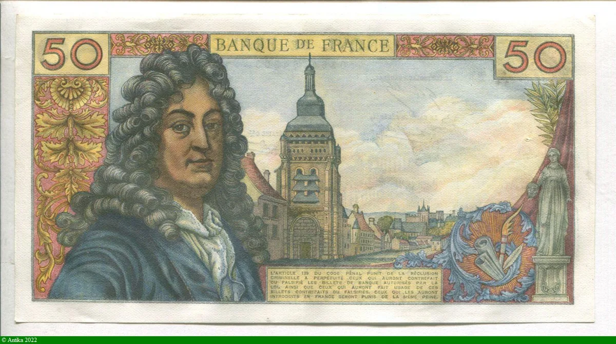 50 FRANCS RACINE - Type 1962