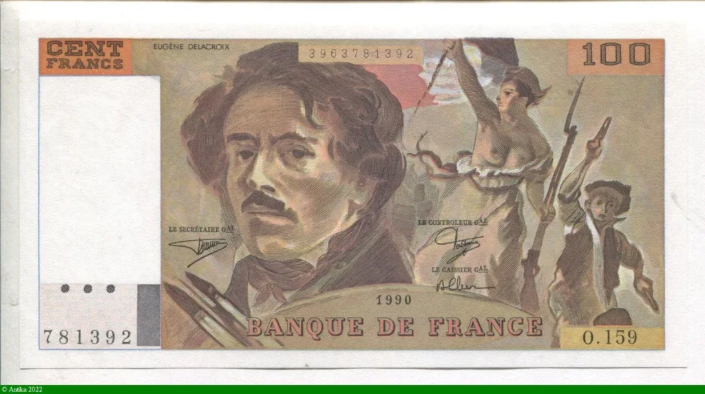 100 FRANCS DELACROIX - Type 1978 "imprimé en continu"