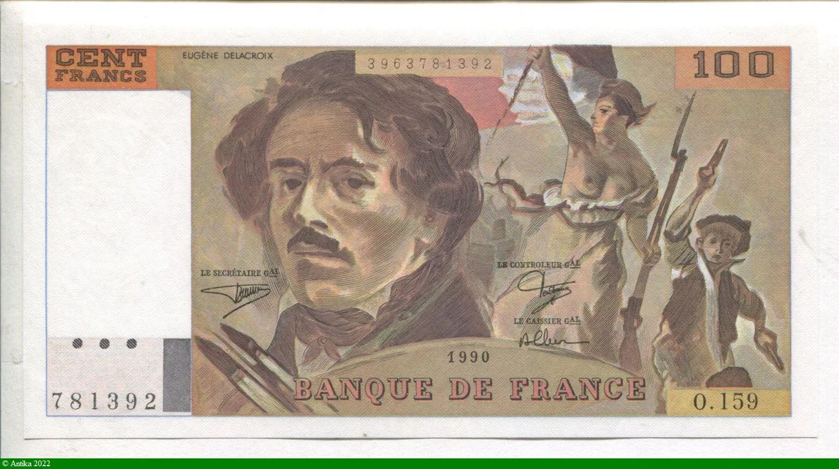 100 FRANCS DELACROIX - Type 1978 "imprimé en continu"