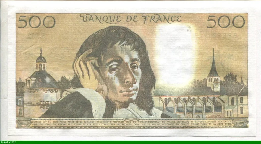 500 FRANCS PASCAL - Type 1968