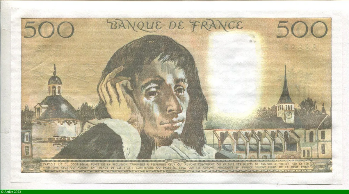500 FRANCS PASCAL - Type 1968