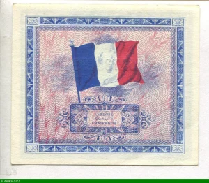 5 FRANCS Verso "Drapeau"