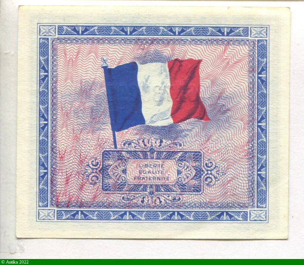 5 FRANCS Verso "Drapeau"